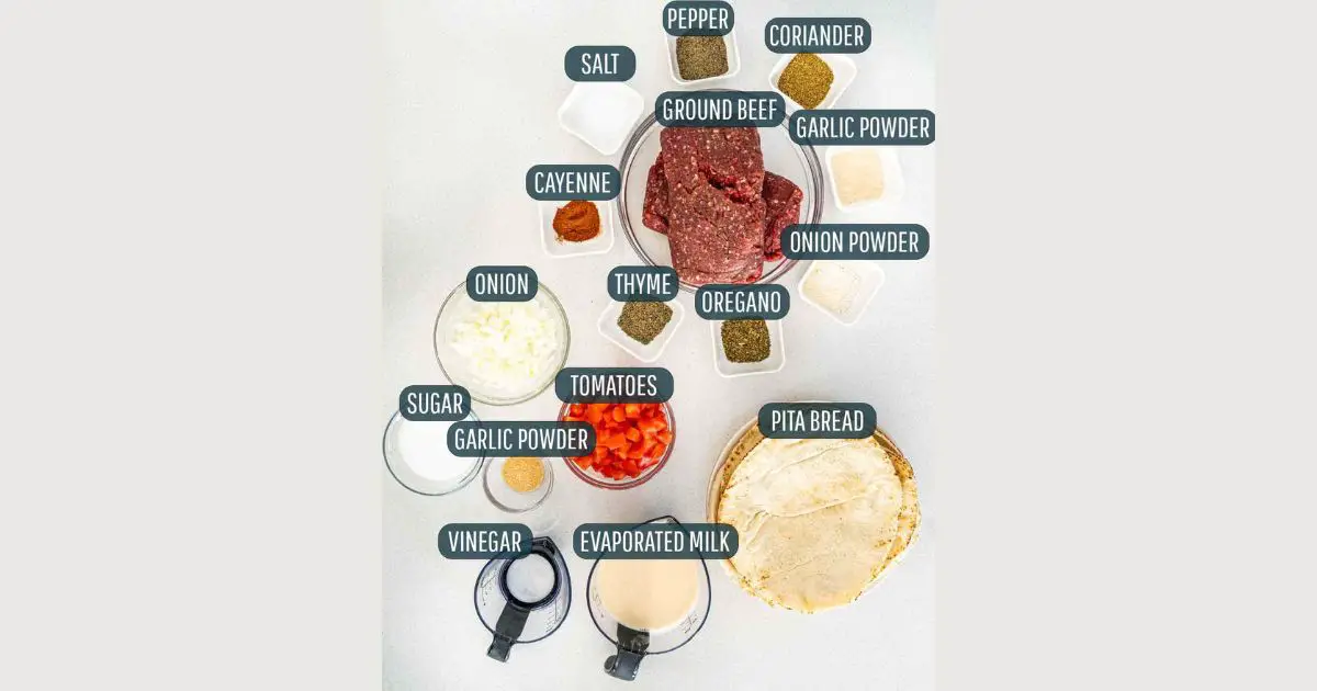 Donair recipe ingredients