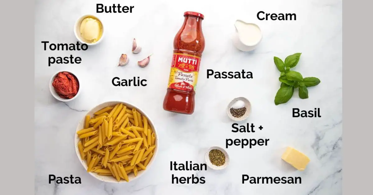 Pink Sauce Recipe ingredients