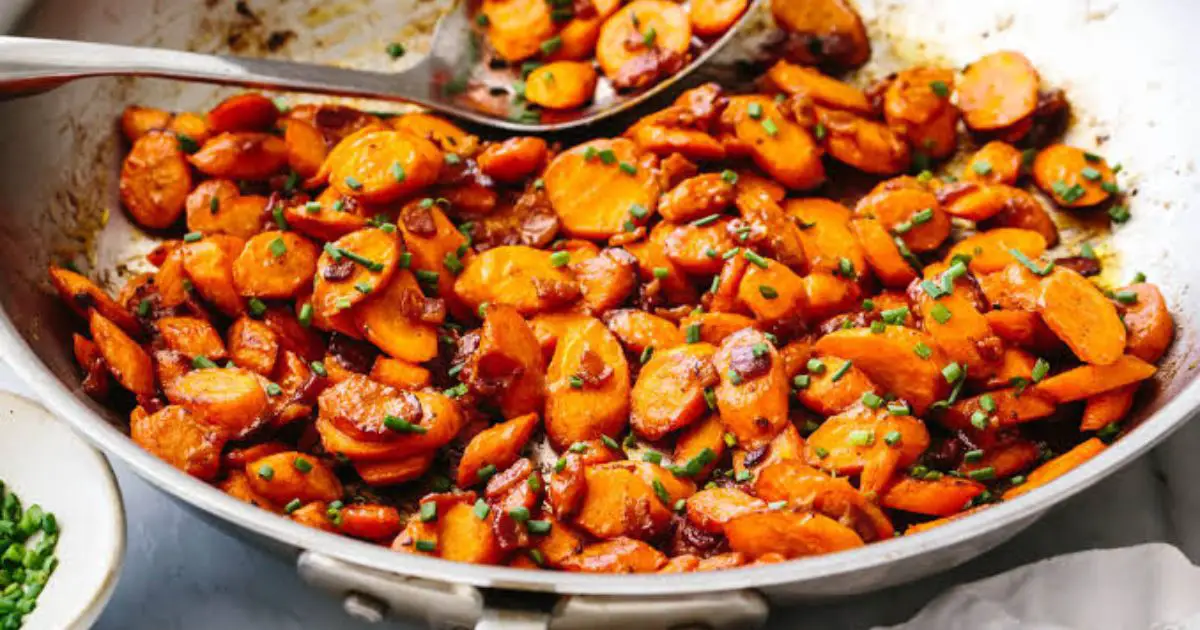 Sauteed Carrots With Bacon Dijion Dressing