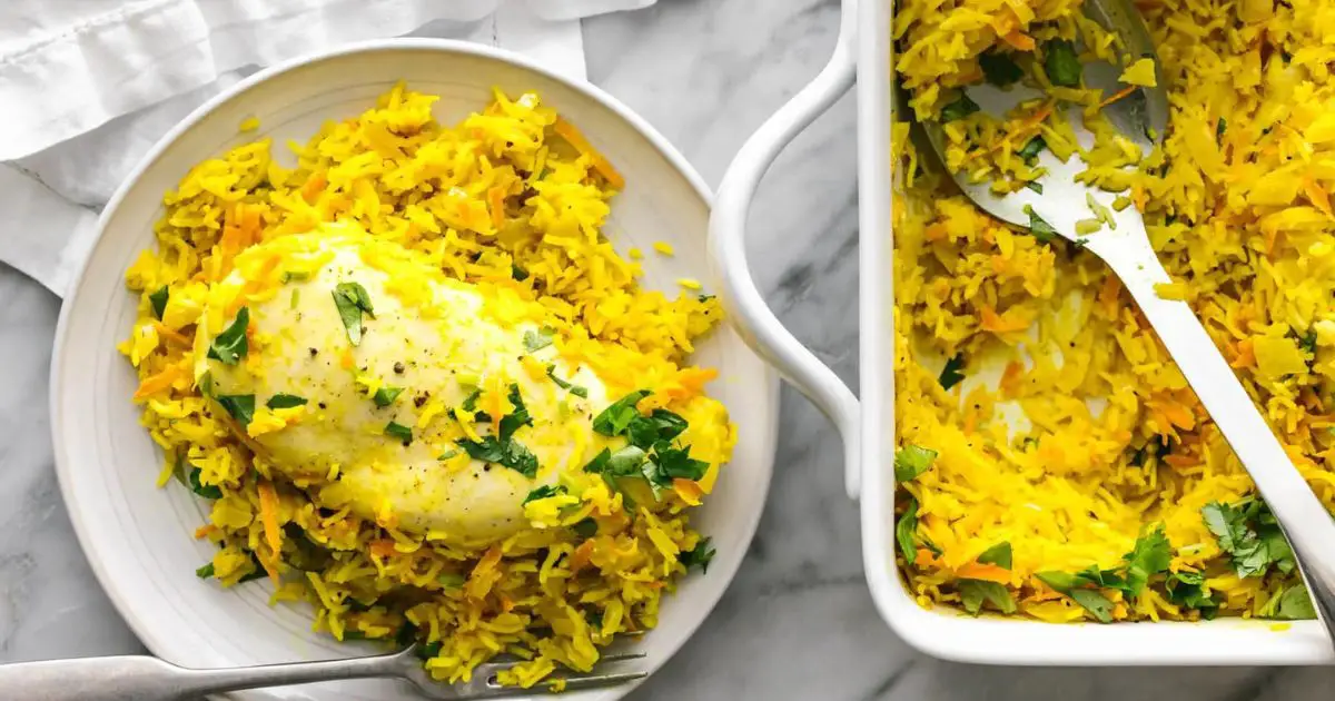 Turmeric Chicken and Rice Casserole